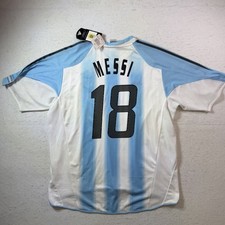 Adidas Argentina Lionel Messi Olympic 2004 2005 World Cup Player Issue Jersey XL