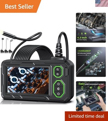 Endoscope Camera with Light, 4.3'' Inspection Camera, 1920P HD Borescope with ...