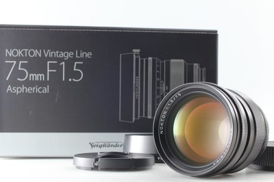 [MINT] Voigtlander NOKTON 75mm f1.5 Vintage Line Aspherical VM Black From JAPAN