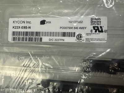 KYCON K22X-E9S-N 9-PIN D-SUB RECEPTACLE [SET OF 24] NEW IN PKG
