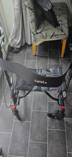 CareCo Comet Rollator 4 Wheel Walker Foldable Seat Adjustable Height Black