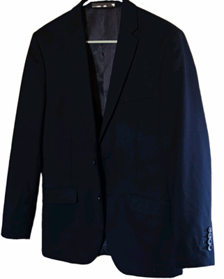 Cavaliere Navy Slim Fit Tuxedo Suit Jacket 36R CT101 Single-Breasted 2-Button