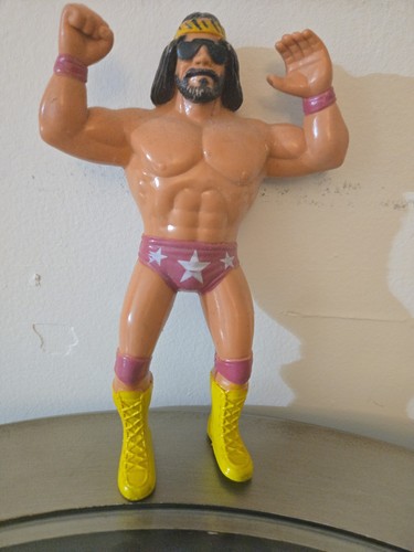Vintage 1986 LJN WWF Macho Man Randy Savage Pink W...