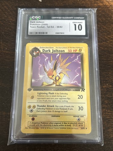 Dark Jolteon (1st Edition) graded CGC 10 for sale on eBay
