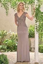 NWT Jade Couture MOB Mother of the Bride Evening Gown Lace Java sz 12 J195015