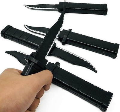 Verschwindemesser Zaubertrick Plastik Dolch Fake Messer 1 Stück Style 2