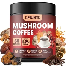 Mushroom Coffee -Colombian Mushroom Powder Instant Coffee With Lion's Mane Chaga