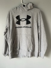 Under Armour Gray Women s Logo Front Hoodie Size m
