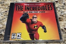 The Incredibles PC CD-ROM Print Studio Disney Pixar Windows 98/Me/XP Game NEW