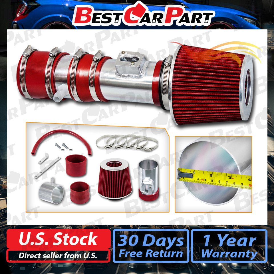 BCP RED 12-17 Traverse Enclave Acadia 3.6 V6 Air Intake System +Racing Filter