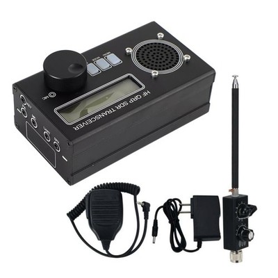 Black 8-Band Mini USDR USDX HF QRP SDR Transceiver SSB/CW Ptt Shortwave Antenna