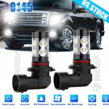 2xFor Ford F150 2002 - 2016 Fog Lights White 6000K 100W LED Bulbs H10 9145