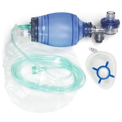 BVM BAG, AMBU BAG Bag Resuscitator with 7ft tubing, one set, Pediatric