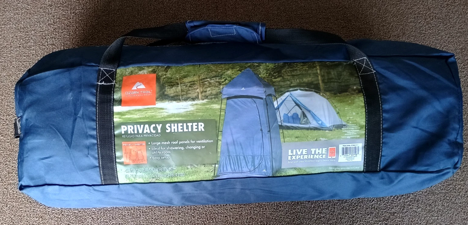 Ozark Trail Privacy Shelter Showering Changing Bathroom Tent Mesh Roof NEW