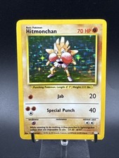 Hitmonchan 7/102 Set Base Rara Carta Pokemon Holo Vintage WOTC Wizards