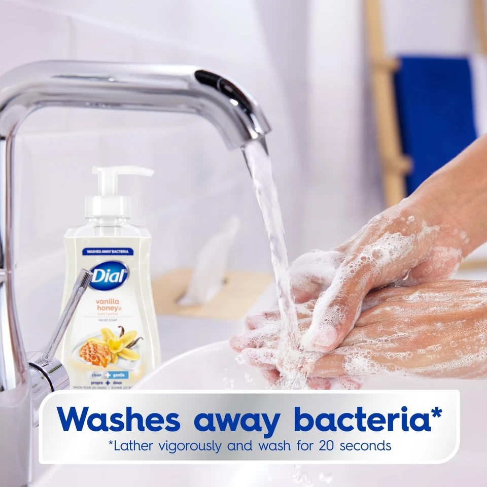 Jabón líquido de manos Dial miel de vainilla 7,5 fl oz paquete de 12 - hidratante Foto 3 de 4