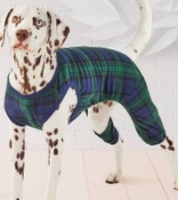 Wondershop Brushed Fleece Plaid Dog Pajamas Black and Green Size M Up To 40 Ibs