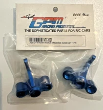 GPM Racing Front/Rear Knuckle Arms Blue Aluminum/ NTC3 Team Associated NTC3021