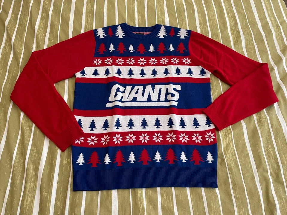 Мужской уродливый рождественский свитер NY Giants — командная одежда NFL большой акрил - Изображение 3 из 4