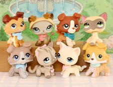 8X LPS Dog Toy Collie Playset Pet Figure for Girl Mini Dollhouse Accessory Gift