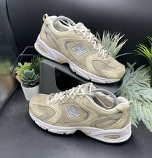 New Balance 530 beige white suede trainers mens uk8.5 shoe sneaker