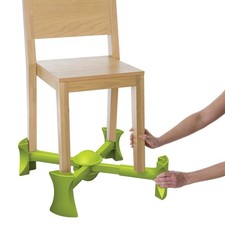 Booster Seat for Kitchen Chair, Green - Goes Under The Chair - Portable Boost...