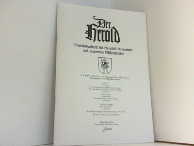 Der Herold. N. F. Band 16, Heft 9-10 / 46. Jahrgang 2003, I. und II. Quartal. Vi