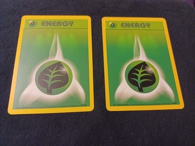 2X Grass Energy 99/102 Base Set Regular Unlimited LP 
