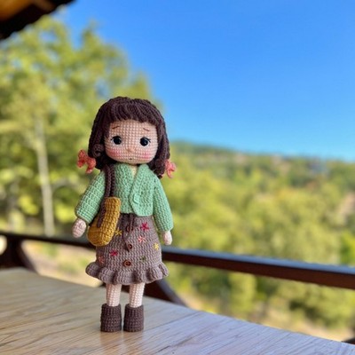 Fall Season Doll Crochet, Handmade Crochet Amigurumi Doll Gift, Amigurumi Doll
