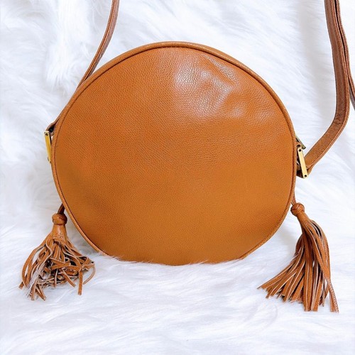 MCM Leather Round Shoulder Bag Brown Women's Pre-owned From Japan - Picture 4 of 20