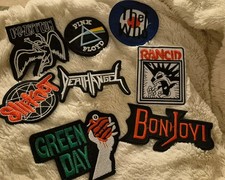 Collectable Music Fabric Patches Lot Of 8