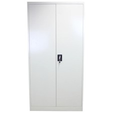 Metal Office Lockable 2 Door Filing Cabinet 180cm - Document File Storage Unit