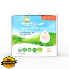 Happy Baby Organics Stage 1 Formula, Milk Based with Iron Probiotics, 14.1oz