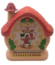 Vintage Strawberry Shortcake Teaching Clock Toy House 1980s Learning Time Mattel
