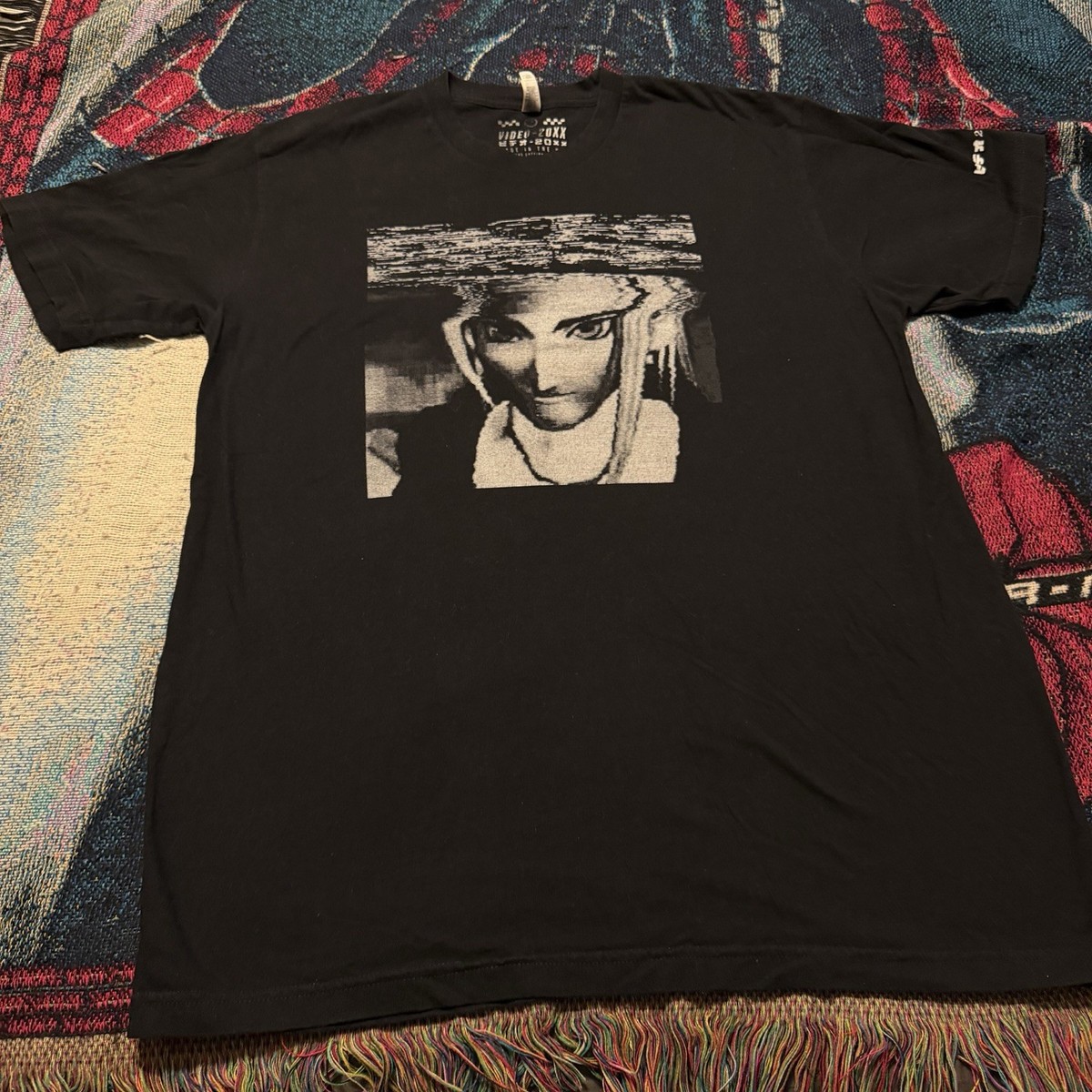 Video-20XX Final Fantasy Sephiroth VHS Shirt Men's XL Black Video