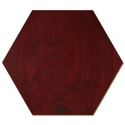 Holz Hexagon Mahagoni beidseitig lackiert - Deko Basteln 3-50cm