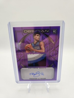 Tristan Da Silva 2024-25 Obsidian Purple 4 Color Patch Auto RC 5/75 Magic
