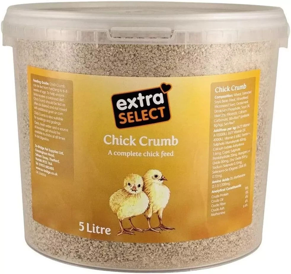 Complete Chick Feed Crumbs 5L - Nutritional Starter for Chicks & Ducklings