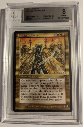 MTG English Magic Card HAZEZON TAMAR. Graded Near Mint CGC 8.0 from LEGENDS