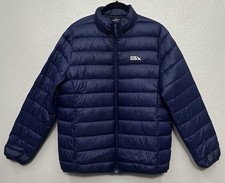 Eddie Bauer CirrusLite 650 Down Filled Puffer Jacket Boys XL 14-16 Blue Pockets