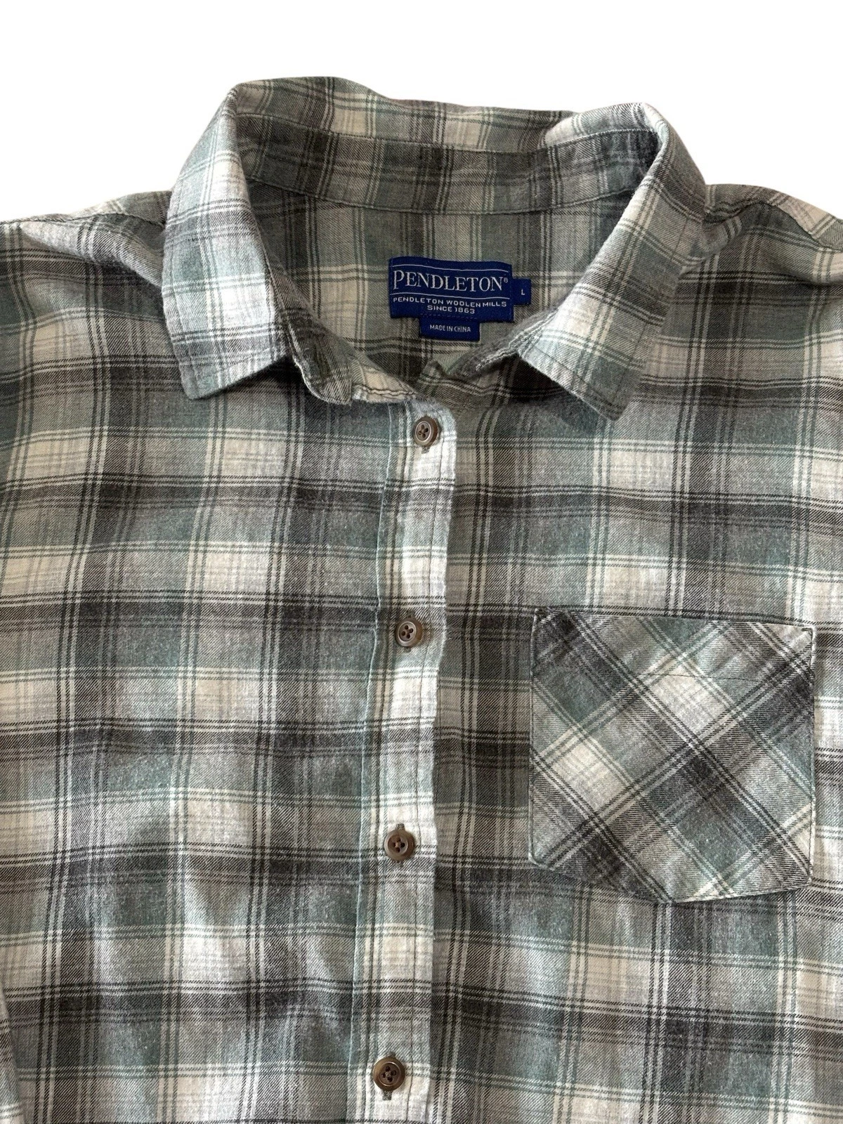 Pendleton Plaid Flannel Shirt Men’s L 100% Cotton Green Outdoor Casual Gorpcore
Opens in a new windo