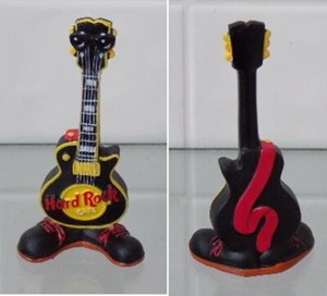 Hard Rock Cafe Idea Factory Plastic STANDING Guitar with Sunglasses and Shoes
