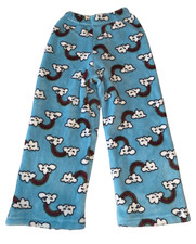 Pixie Lane girls blue cozy plush fleece rainbow cloud lounge sleep pants 6P