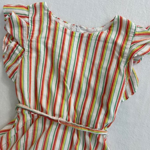 GB Girls Dress Size 6 Short Sleeve Ruffles Striped Multicolor