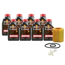 8L Motul 8100 X-CLEAN + 5W30 Wix Filter Motor Oil Change Kit API SN/CF