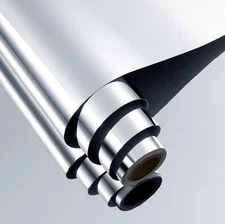 FunStick Flexible Mirror Stickers Wall Stickers 12"x78.8" Self Adhesive Non G...