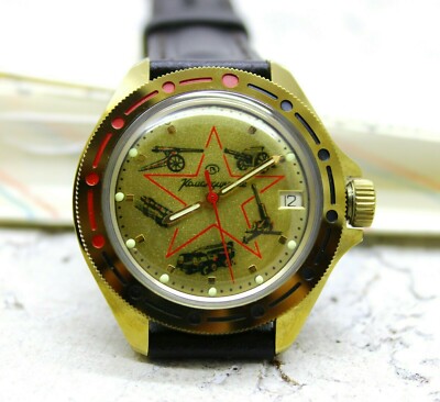 Wostok Vostok Komandirskie Uhr Vintage Sowjetisch USSR Armbanduhr Mit Dokumente