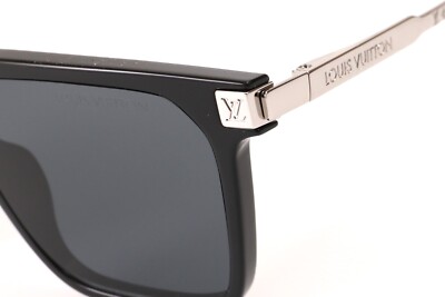 LOUIS VUITTON Men's LV Rise Square Sunglasses Z1667E BK/SILVER Pre