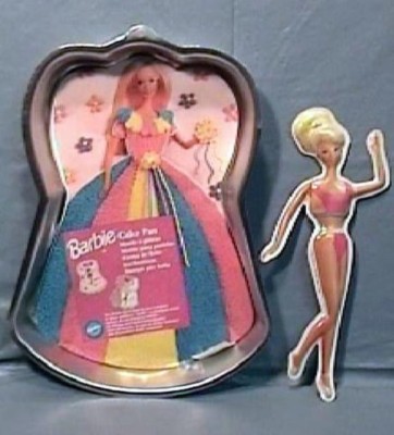 Wilton BARBIE Cake Pan +Insert Instr Body Figure Maker CHEERLEADER  BALLERINA
