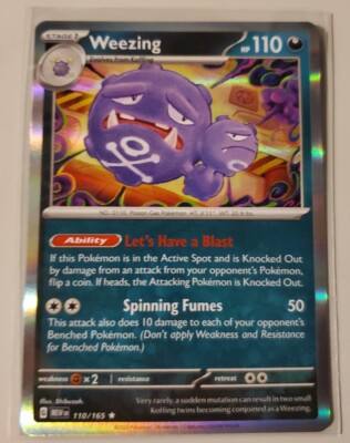 Weezing 110/165 Holo Rare Scarlet & Violet 151 Pokemon Near Mint NM!